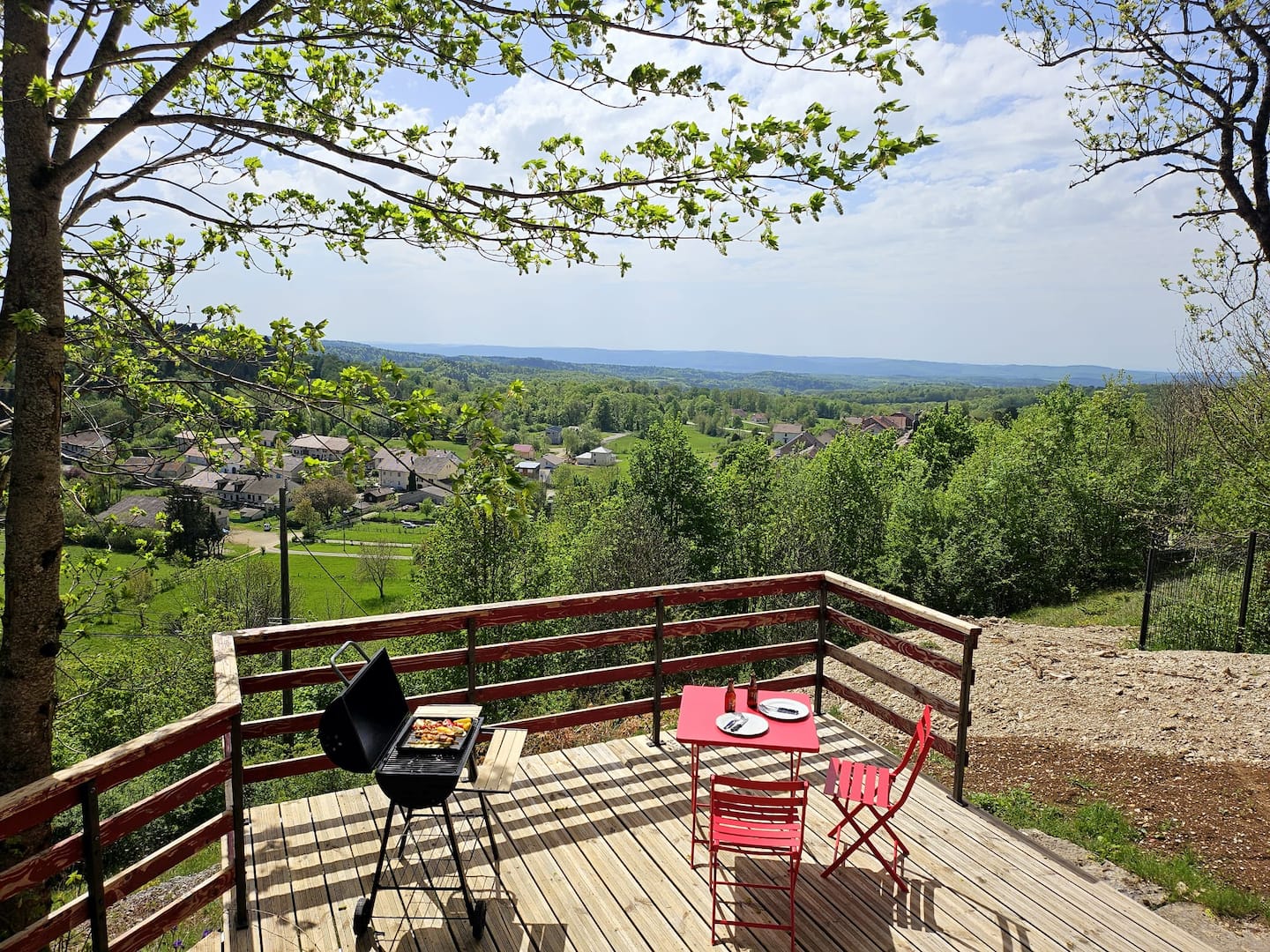 Vue depuis la terrasse du chalet