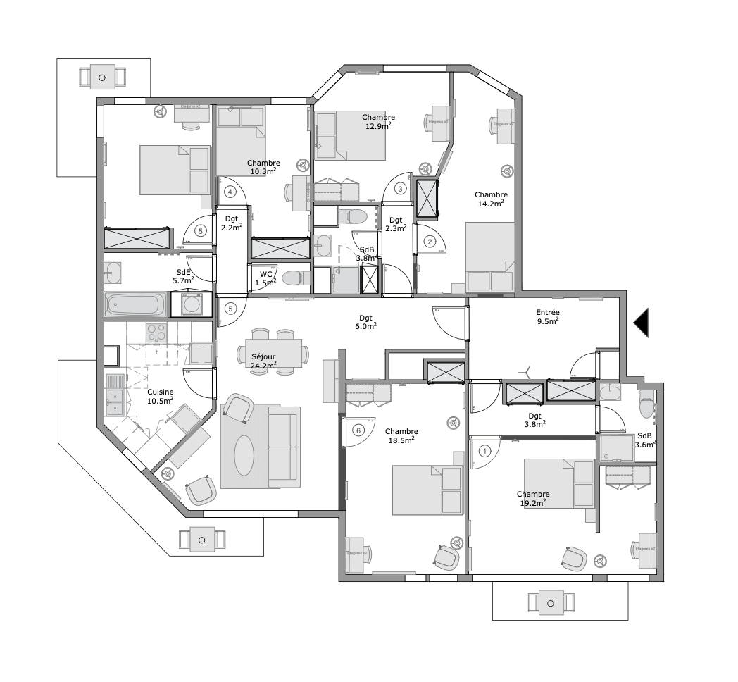 Plan de l’appartement Noisy Friends